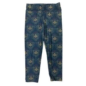 Disney Parks Hollywood Tower Hotel HTH Pattern Women’s Crop Leggings Size Small‎